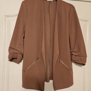 Maurices Rose Blazer with Zipper Accents